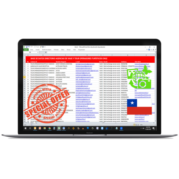 Base de Datos Agencias de Viaje y Operadores Turísticos Chile 2026