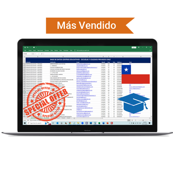 Base de Datos Centros Educativos Privados Chile 2026 – Escuelas y Colegios Exclusiva