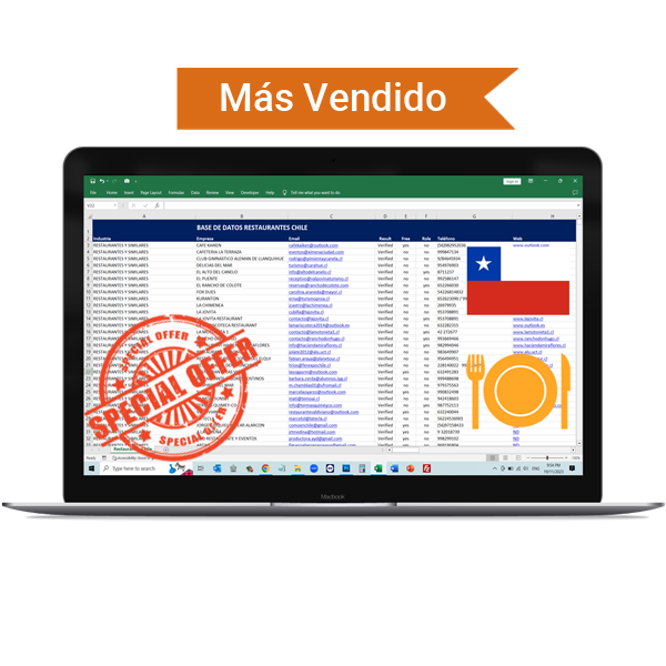 Base de Datos Restaurantes Chile 2026 - Exclusiva