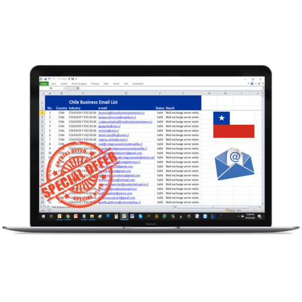 Lista Correos Electrónicos Empresas Chile 2026 - Ideal para Email Marketing de Gran Impacto