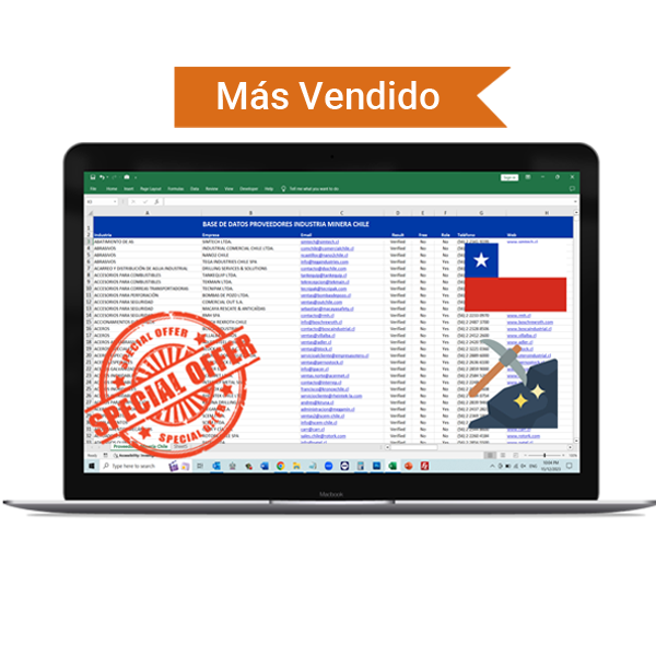 Base de Datos Proveedores Industria Minera Chile 2026